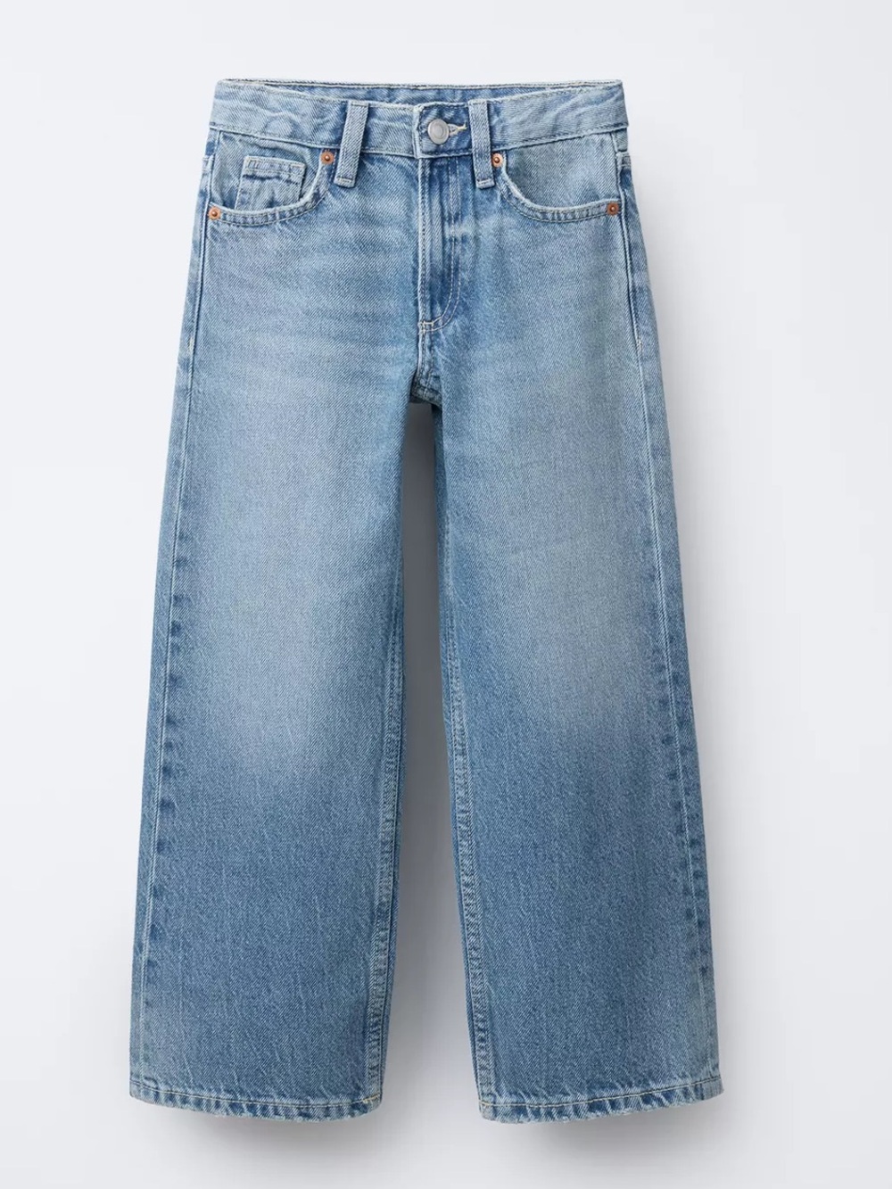 Zara | Medium Wash wide leg jeans Sz 12
